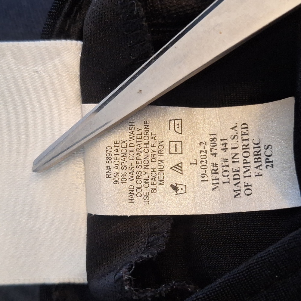 Vintage Chadwicks Toggle Close Black Stretch Top + Green T Shirt Size Large - Picture 7 of 9